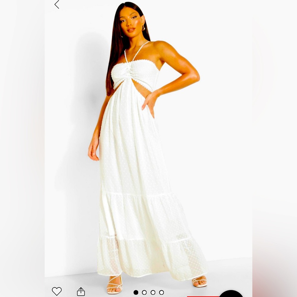 White never been worn - cutout dress